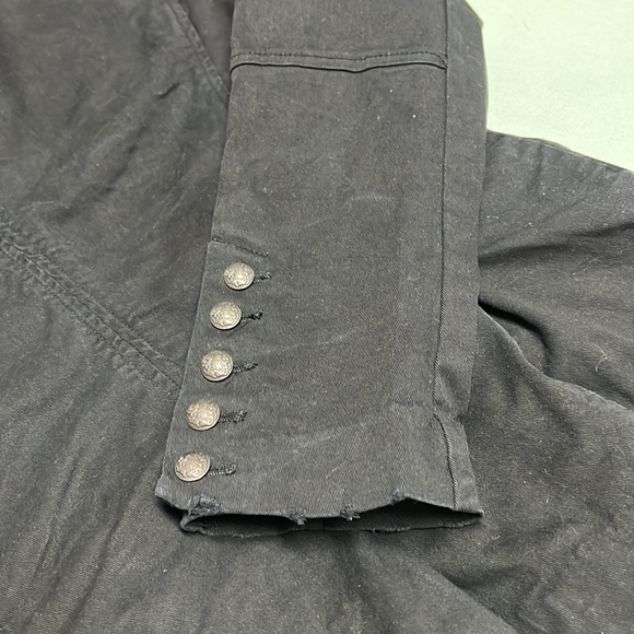 Free People Distressed Black Military Jacket - Medium - Picture 9 of 9